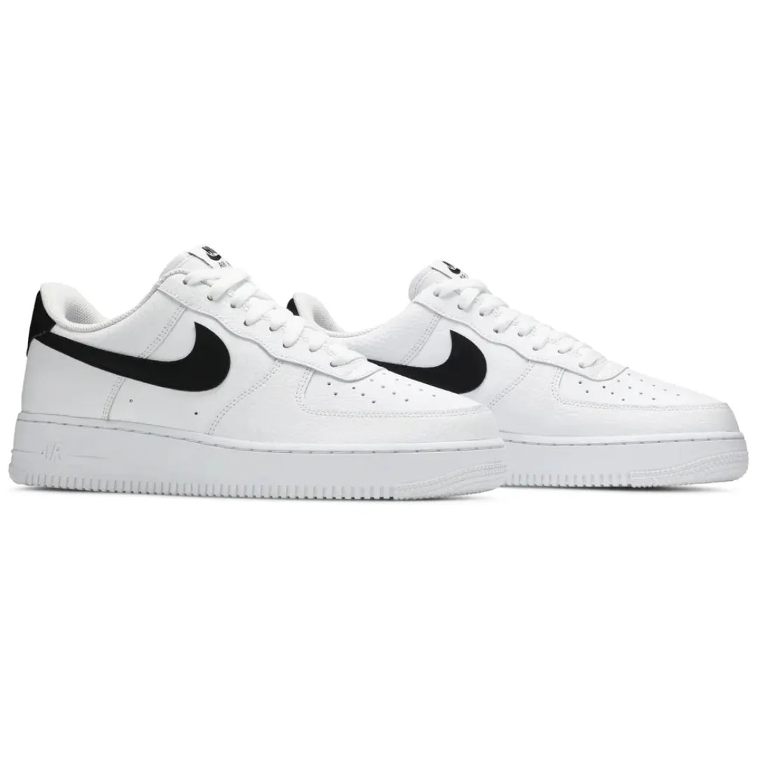 Nike Air Force 1 Low '07 White Black Pebbled Leather
