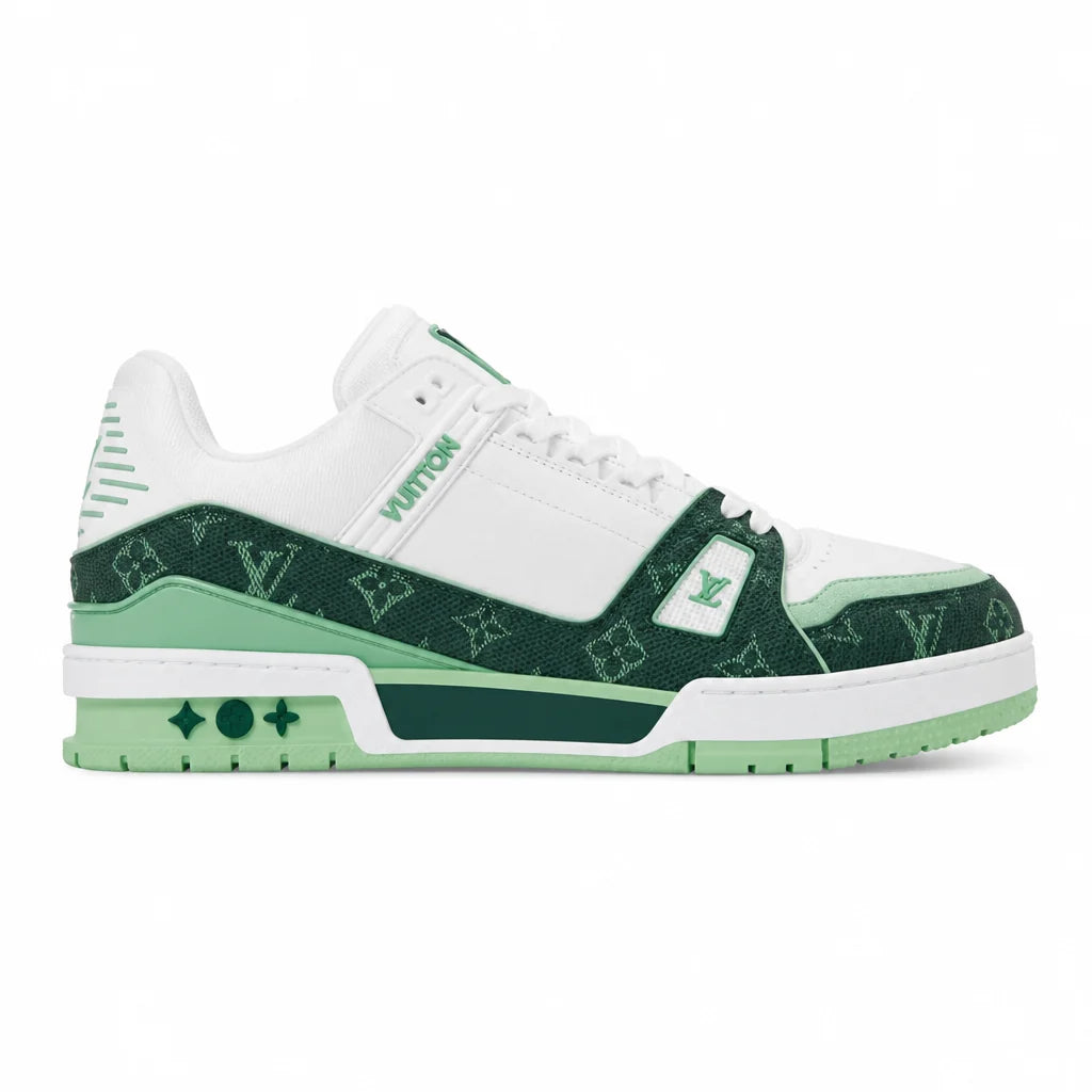 Louis Vuitton LV Trainer Monogram Denim Green