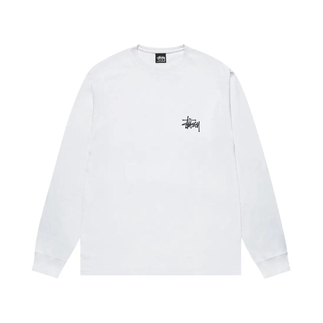 Stussy Basic Long Sleeve Tee White