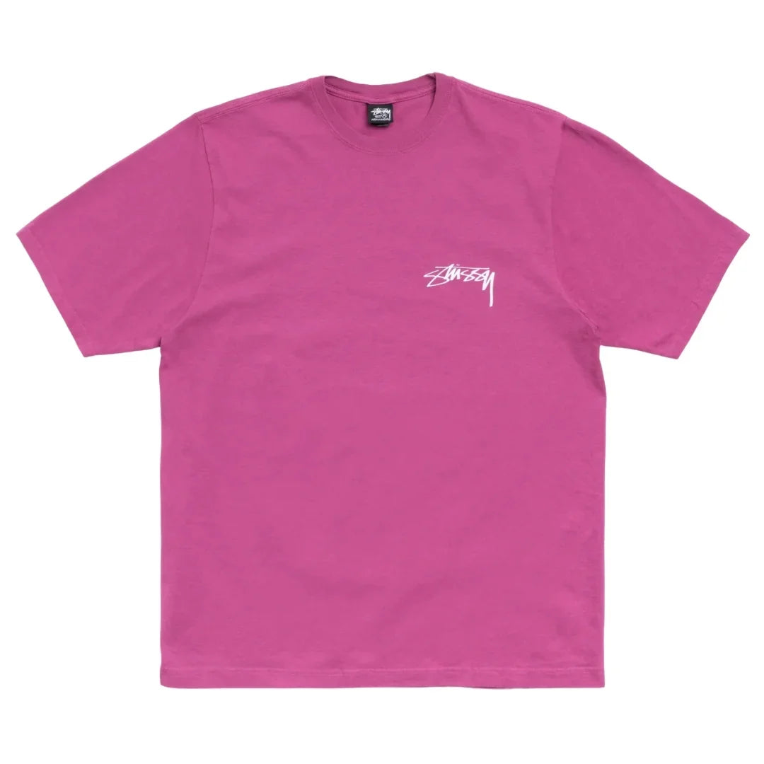 Stussy Skate Stack Tee Pigment Dyed Berry