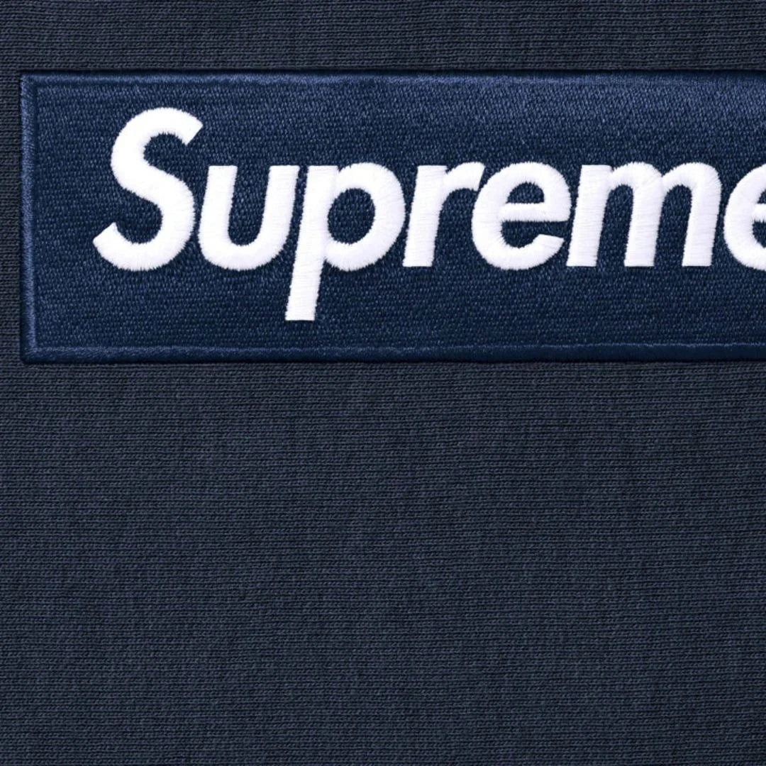 Supreme Box Logo Hooded Sweatshirt Navy (FW25)