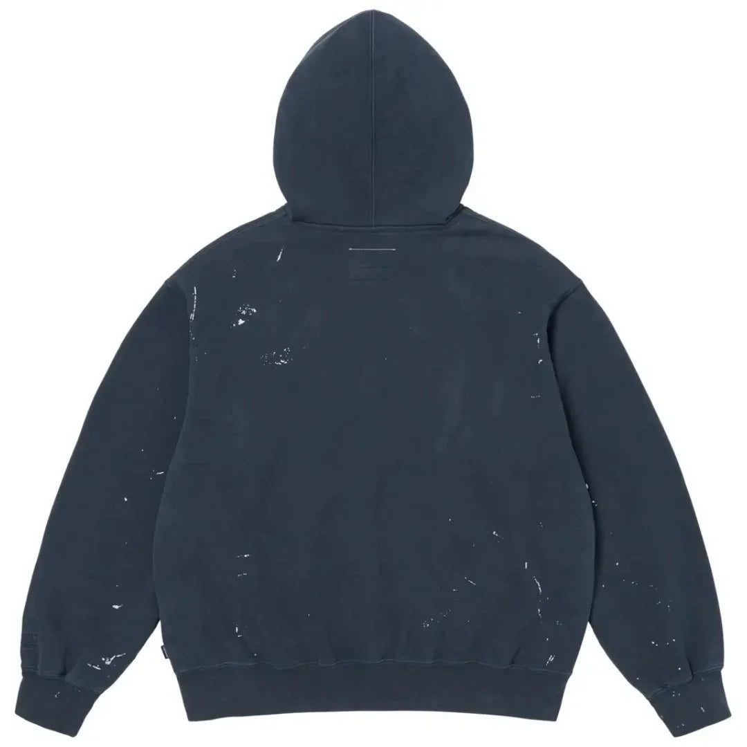 Supreme Maison Margiela Box Logo Zip Up Hoodie Navy