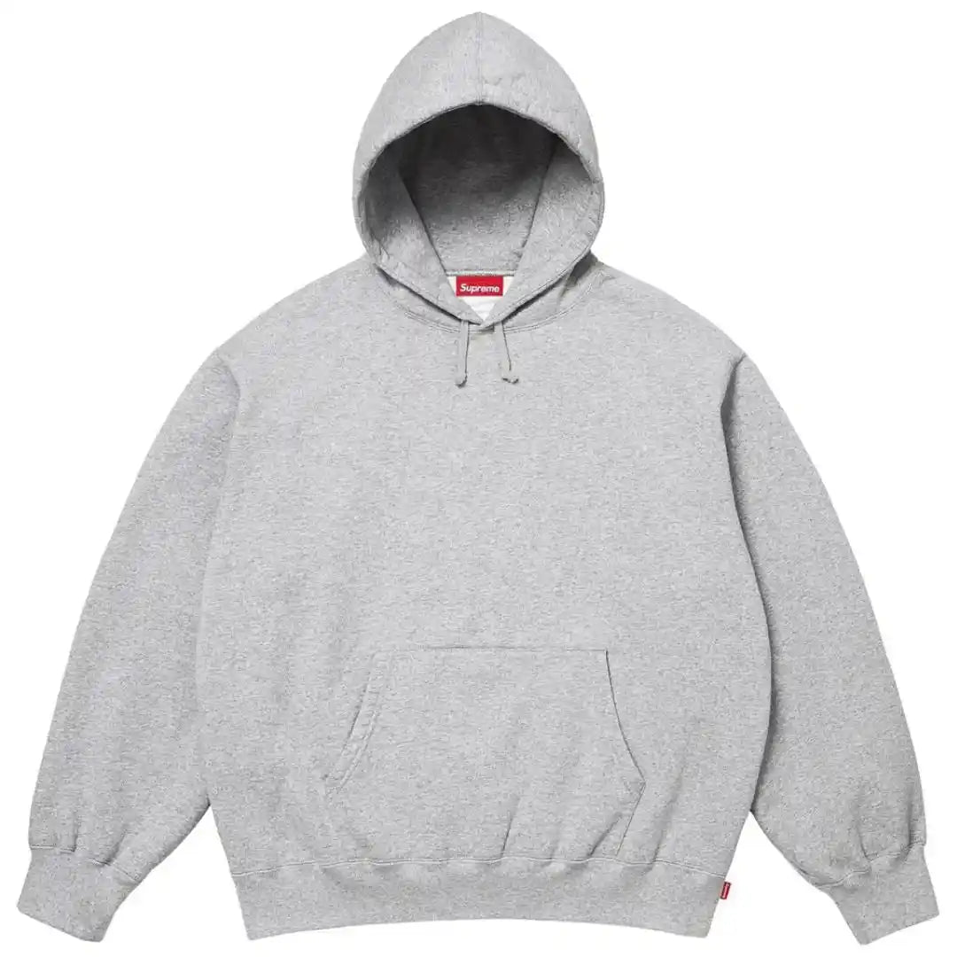 Supreme Satin Applique Hooded Sweatshirt (SS26) Heather Grey - Foto 2