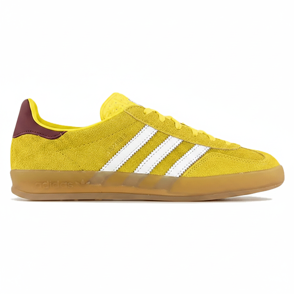 Adidas Gazelle Indoor Bright Yellow Collegiate Burgundy
