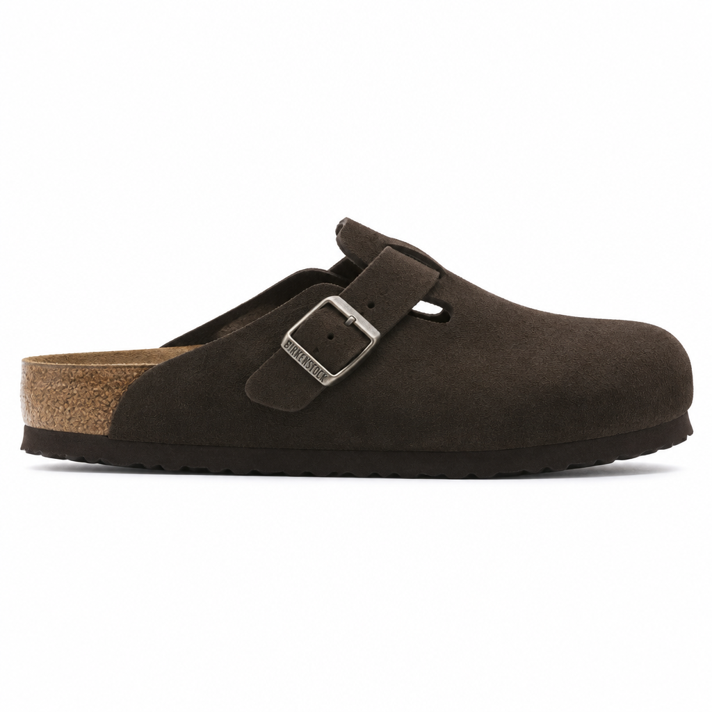 Birkenstock Boston Soft Footbed Suede Mocca