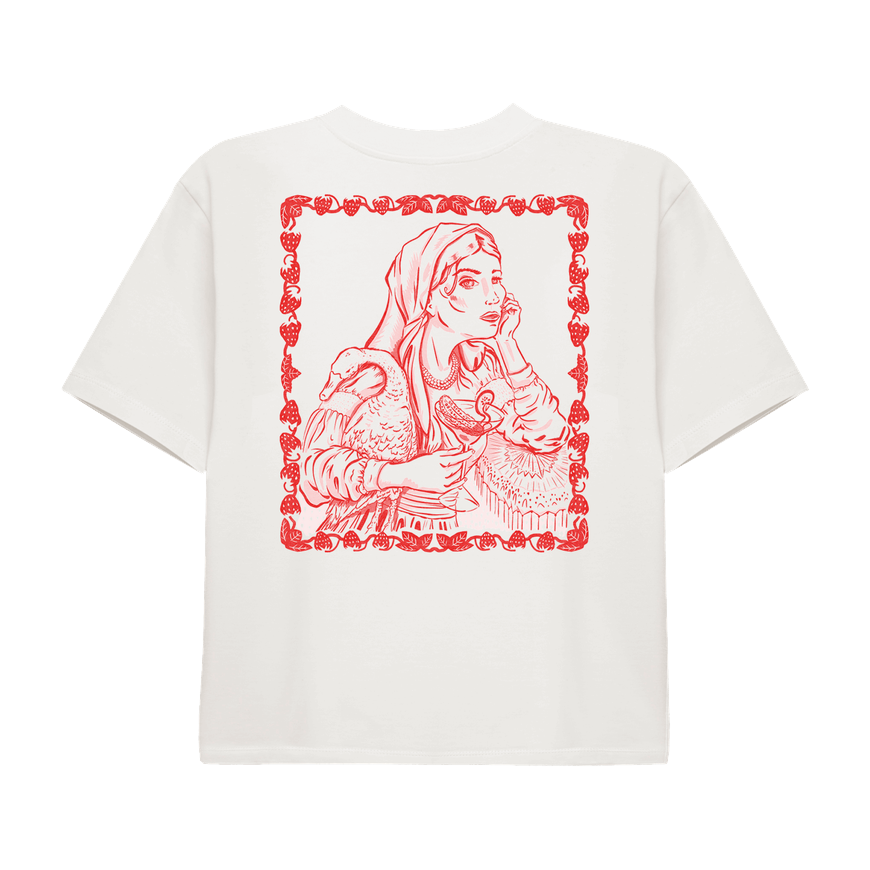 Cafe Societe Cropped T-shirt Slavic Girl