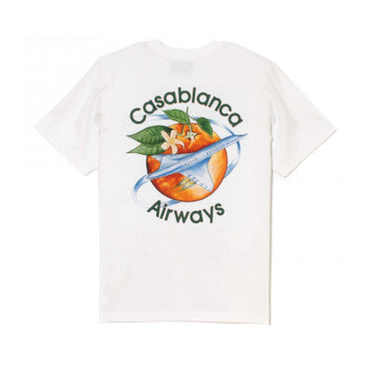 Casablanca Orbite Autour De L'orange Screen White Tee