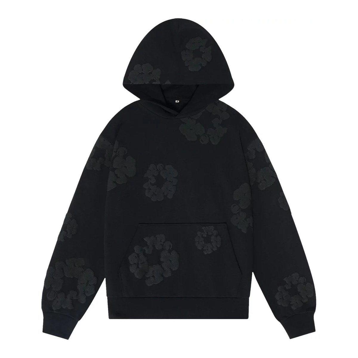 Denim Tears Cotton Wreath Hoodie Black Monochrome