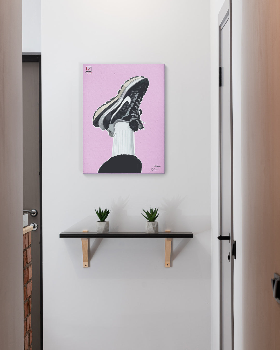 Leinwandbild VaporWaffle Sacai Black