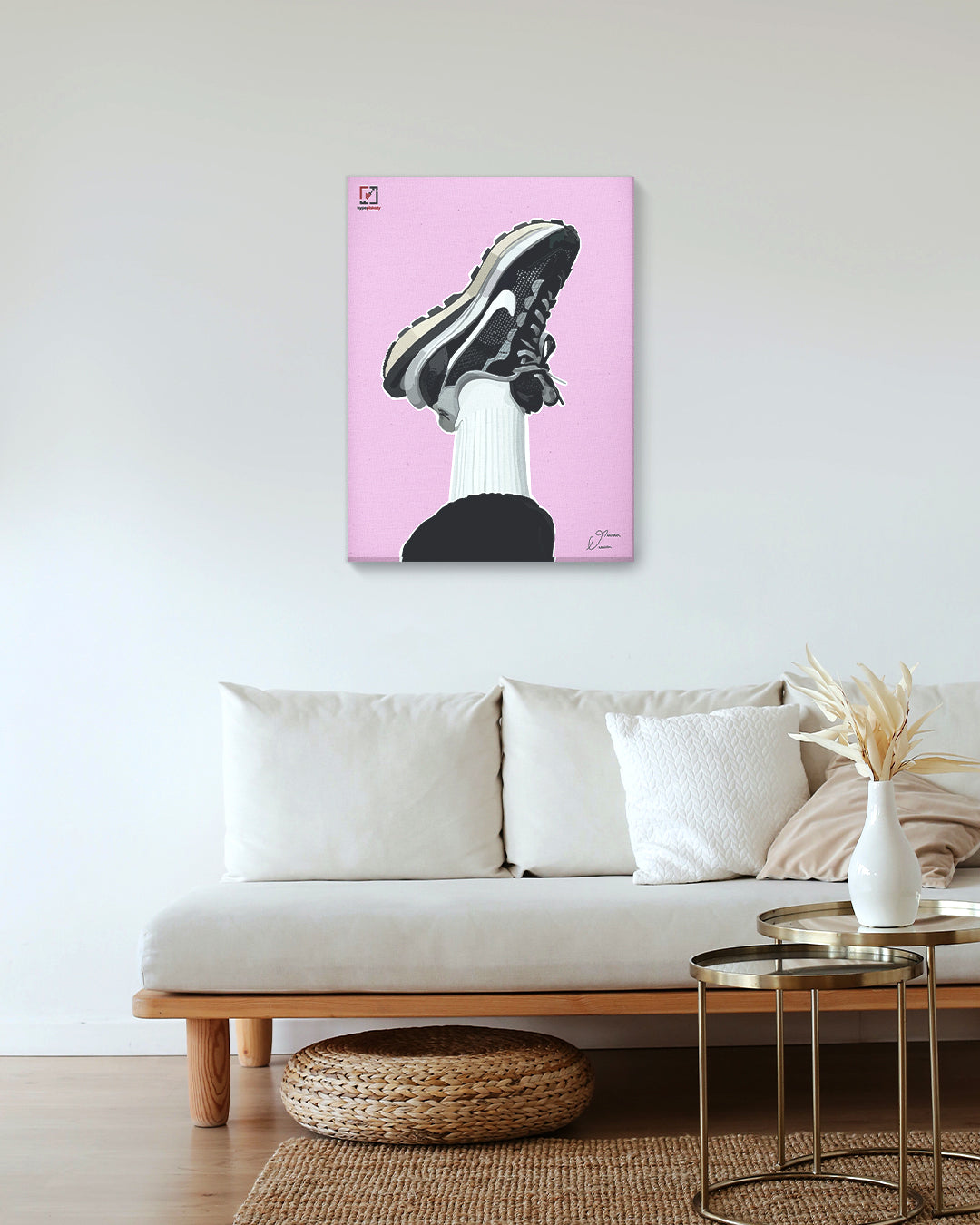 Leinwandbild VaporWaffle Sacai Black