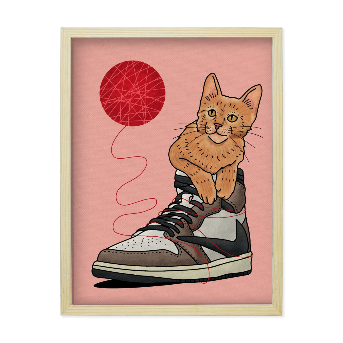 Canvas print Air Jordan 1 High Travis Scott Mocha Cat