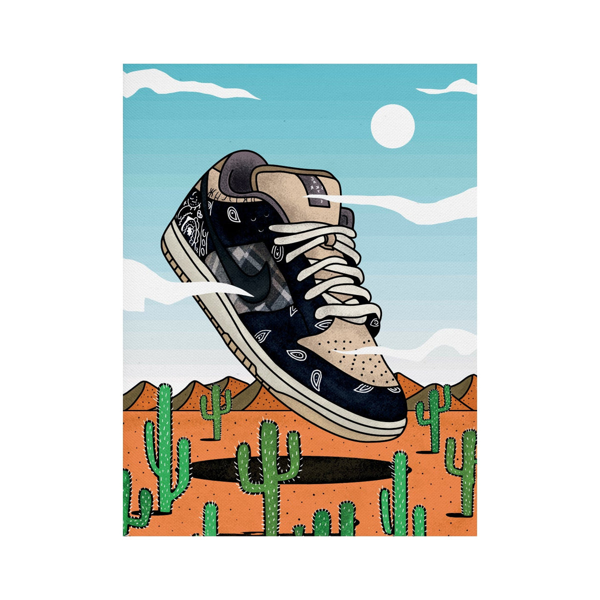 Canvas print Nike Dunk Low Travis Scott