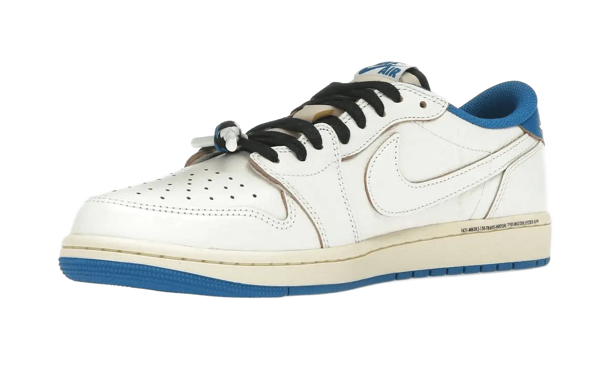Air Jordan 1 Retro Low OG SP Fragment x Travis Scott Sail Military Blue