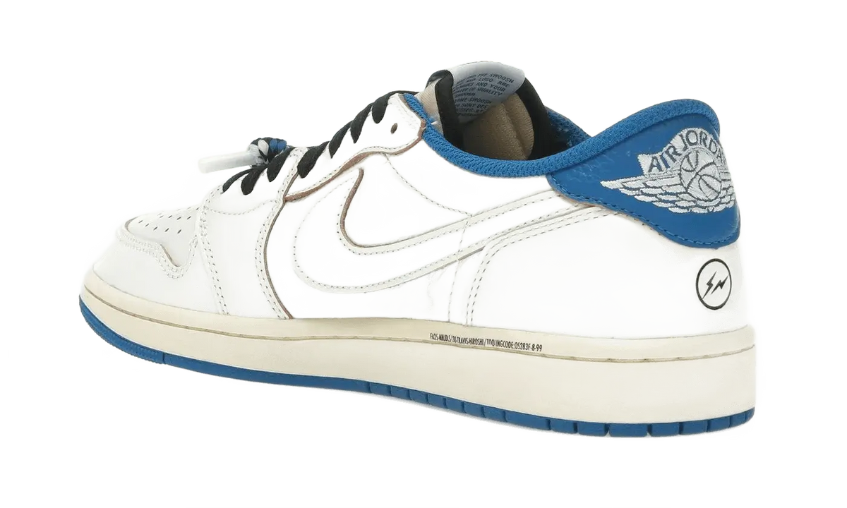Air Jordan 1 Retro Low OG SP Fragment x Travis Scott Sail Military Blue