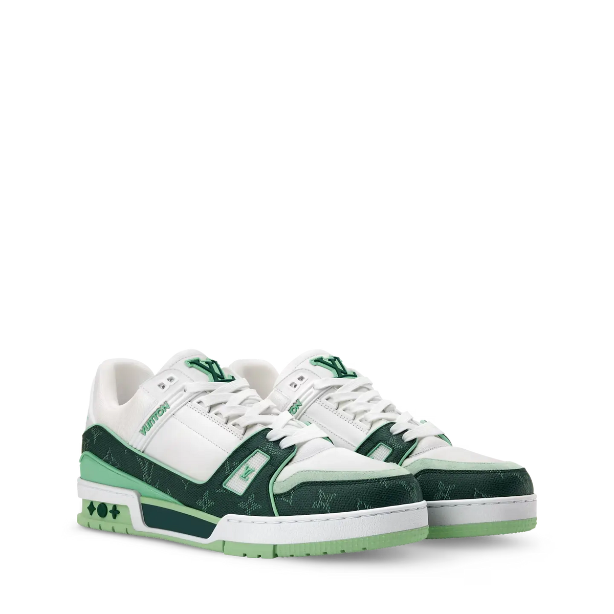 Louis Vuitton LV Trainer Monogram Denim Green