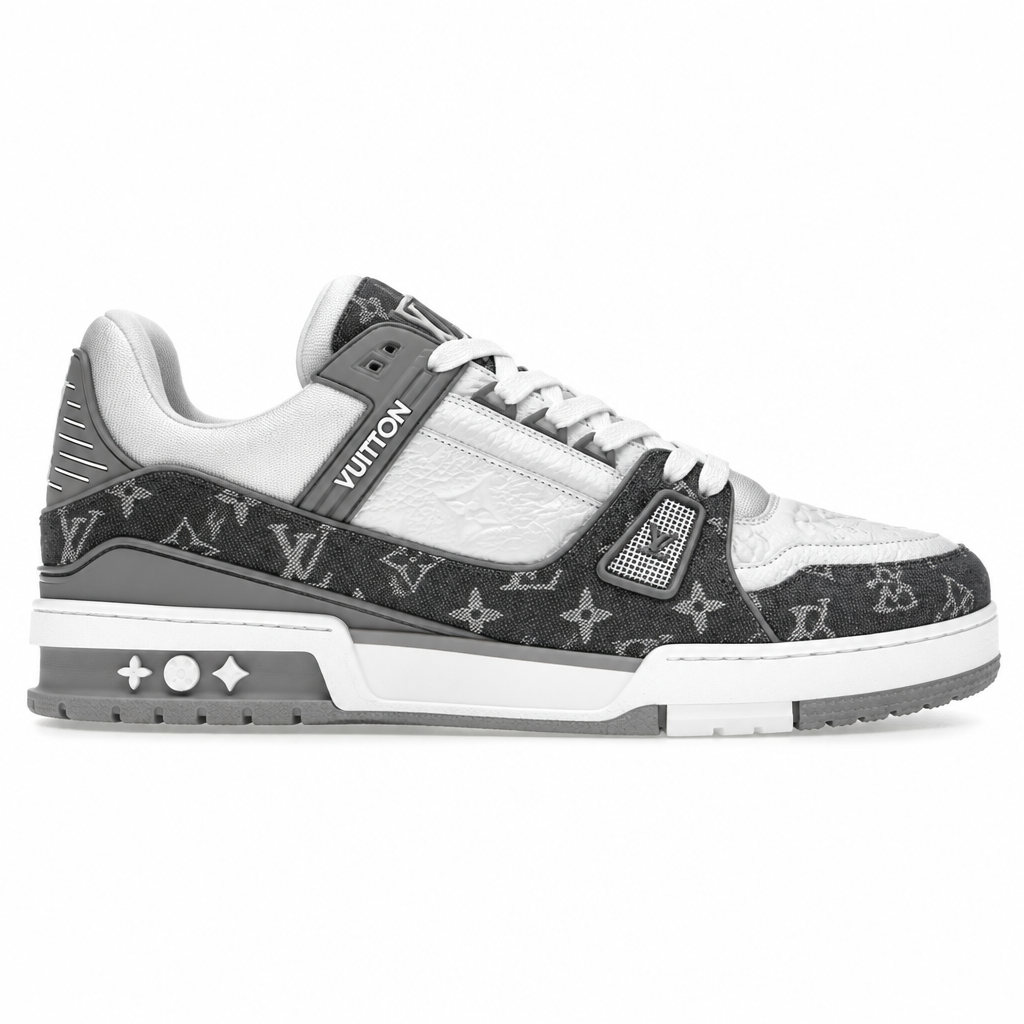 Louis Vuitton Trainer Monogram Denim Grey White