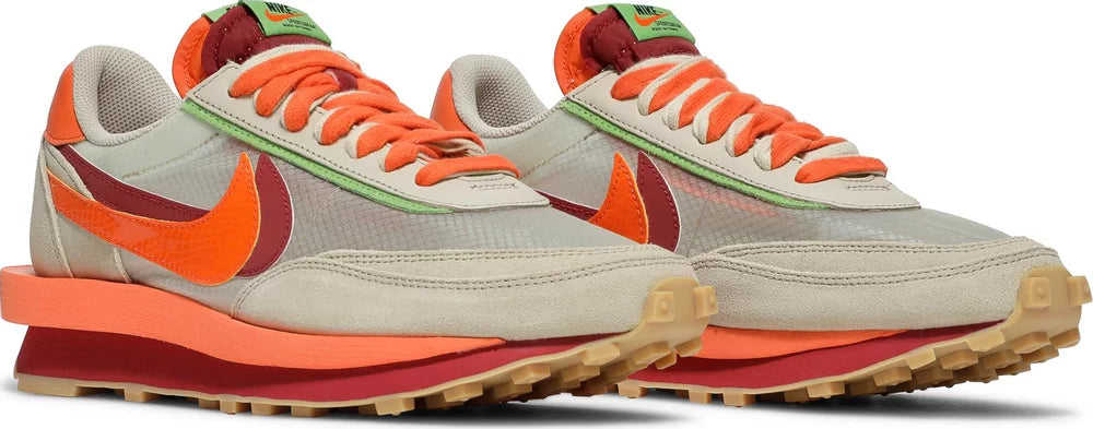 Nike LD Waffle sacai CLOT Kiss of Death Net Orange Blaze