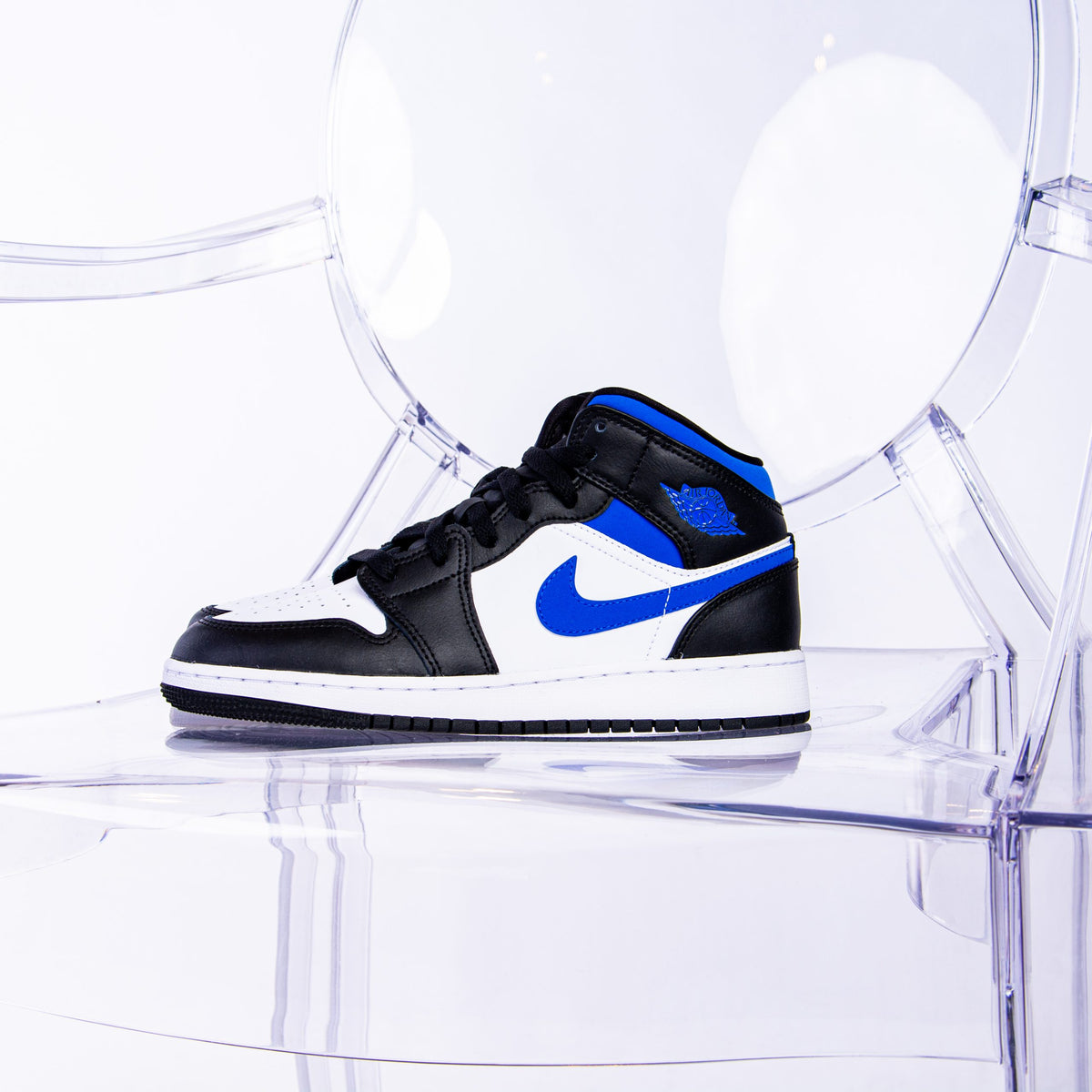 Air Jordan 1 Mid Black White Royal