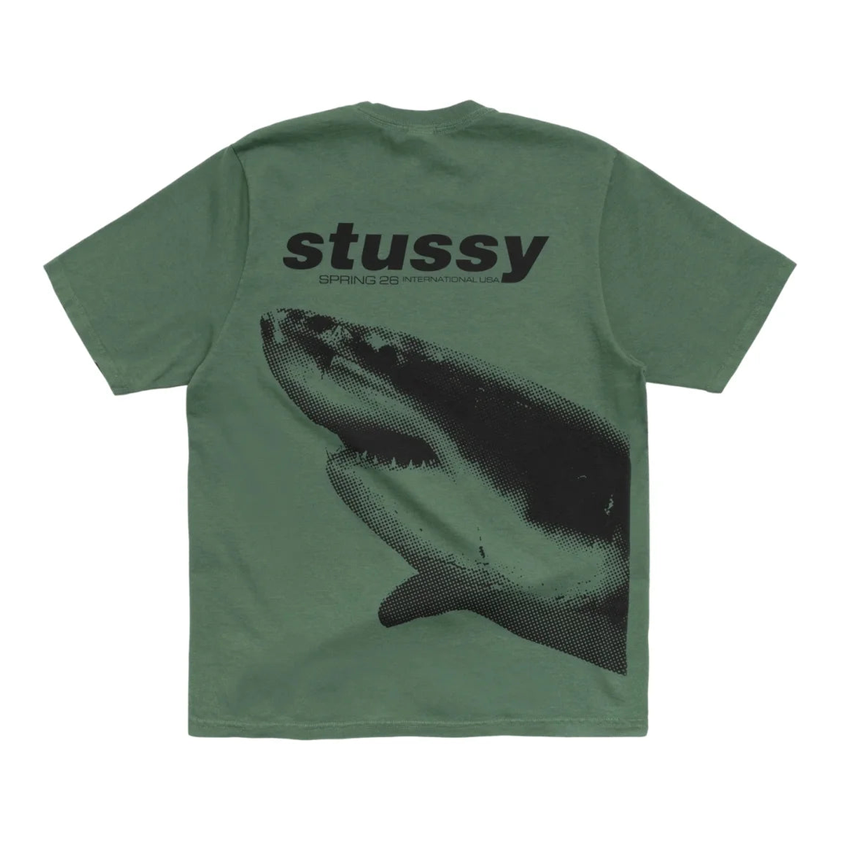 Stussy Shark Tee Pigment Dyed Green