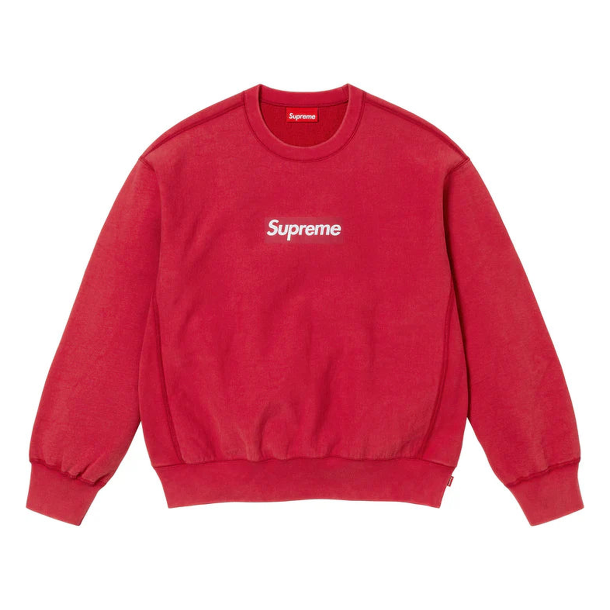 Supreme Washed Box Logo Crewneck Red