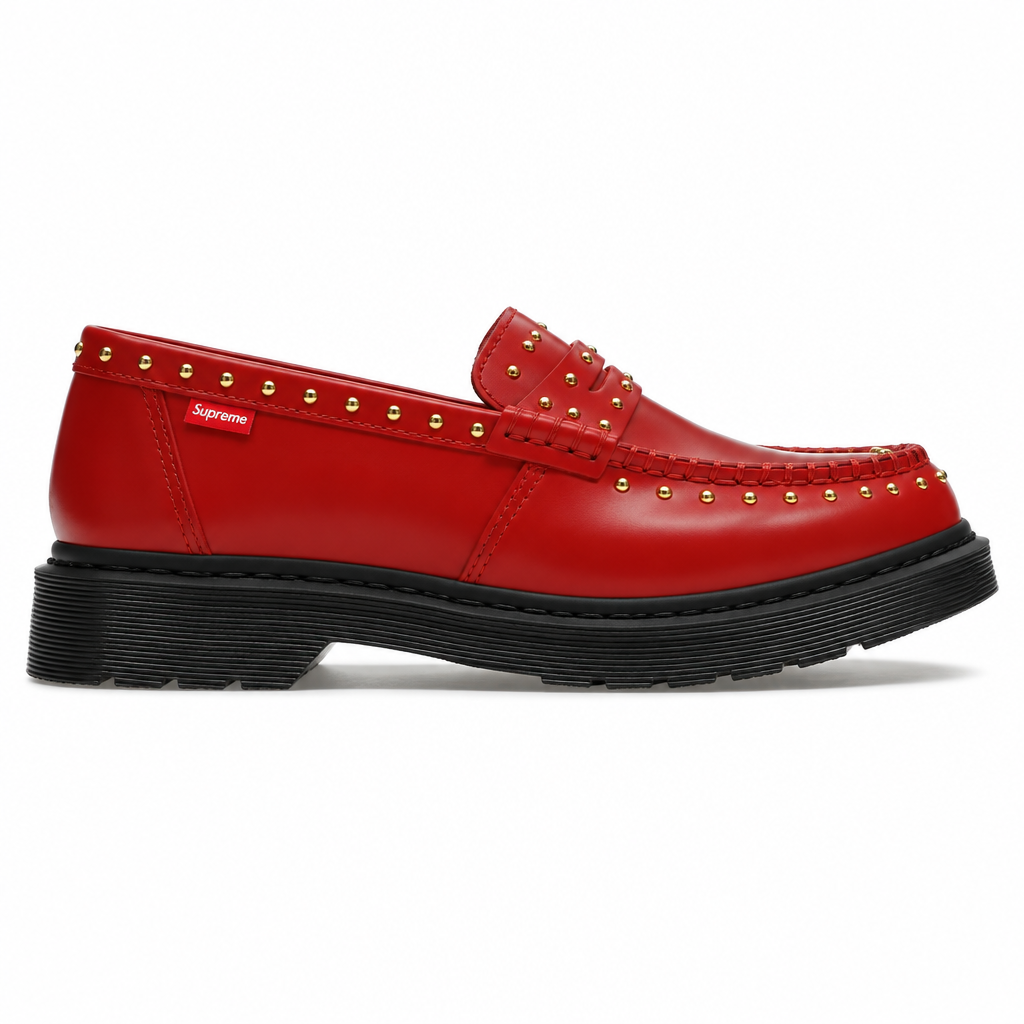 Supreme x Dr. Martens Studded Penton Loafer Red