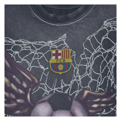 Cactus Jack by Travis Scott x FC Barcelona Washed Spray Logo Tee Black