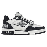 Louis Vuitton LV Trainer Velcro Strap Monogram Denim Black White
