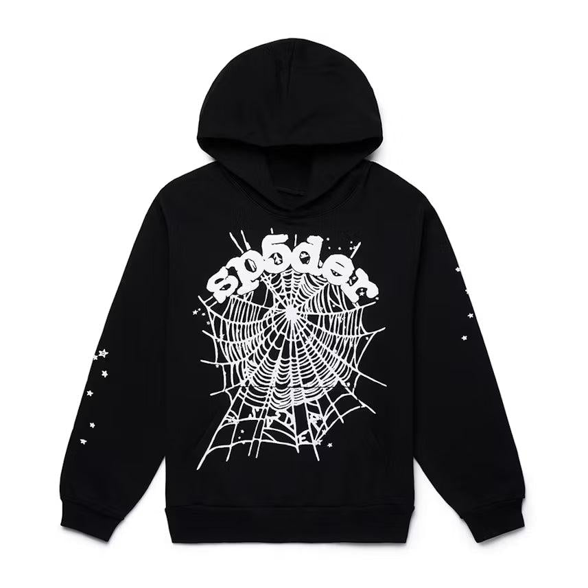 Sp5der OG Web Hoodie Black