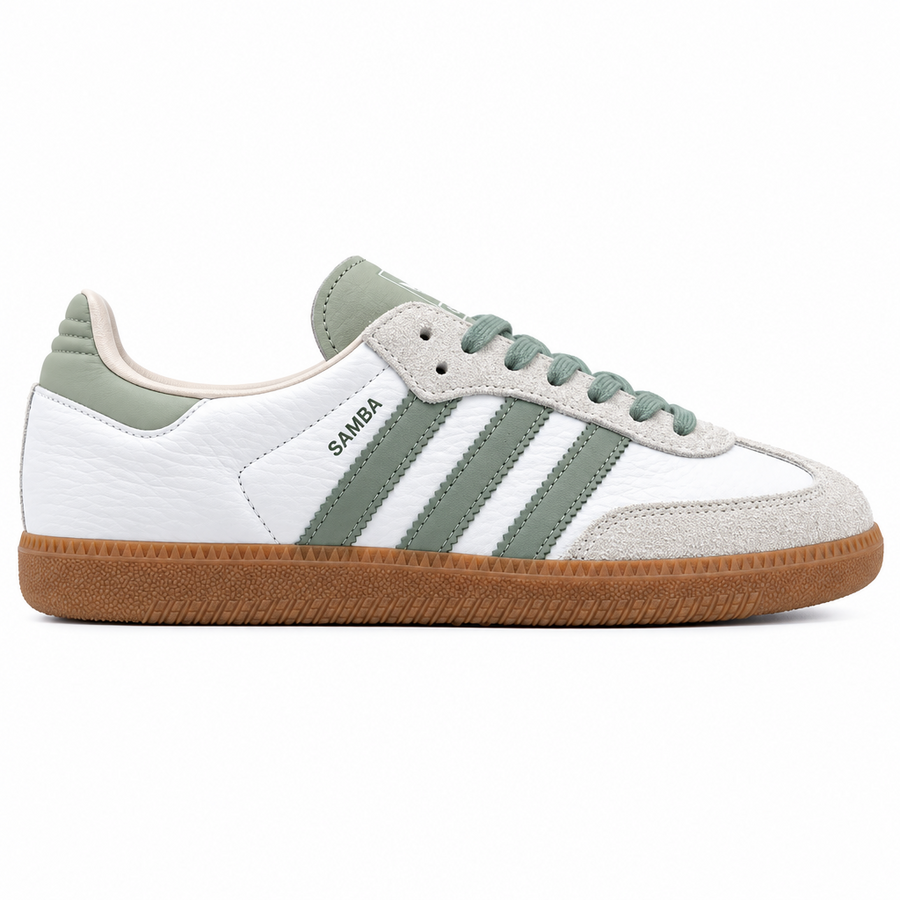 adidas Samba OG Cloud White Silver Green