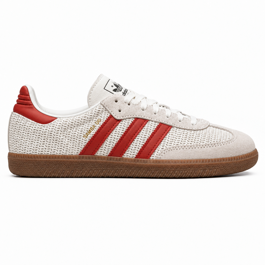 adidas Samba OG Crystal White Preloved Red