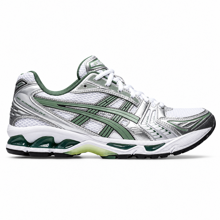 Asics Gel-Kayano 14 White Pure Silver Slate Grey Sage