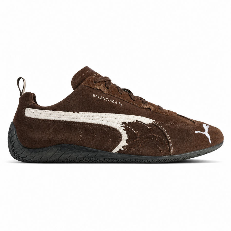Balenciaga x Puma Speedcat Suede Distressed Brown White