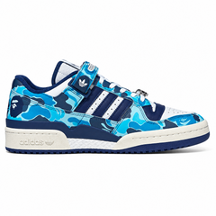 Bape x adidas Forum 84 Low 30th Anniversary Blue Camo