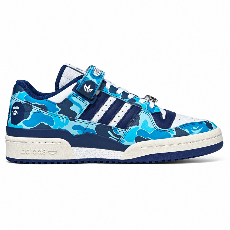 Bape x adidas Forum 84 Low 30th Anniversary Blue Camo