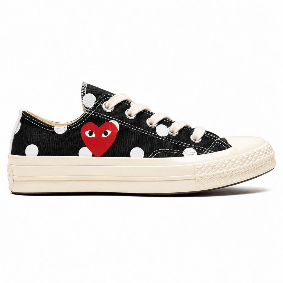 Comme des Garçons x Converse Chuck Taylor All-Star 70s Ox CDG PLAY Polka Dot Black