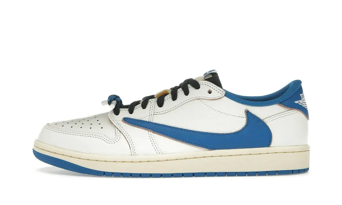 Air Jordan 1 Retro Low OG SP Fragment x Travis Scott Sail Military Blue
