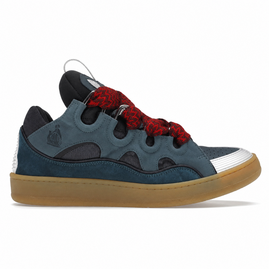 Lanvin Leather Curb Blue Grey