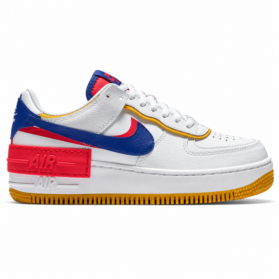 Nike Air Force 1 Shadow White Flash Crimson Astronomy Blue