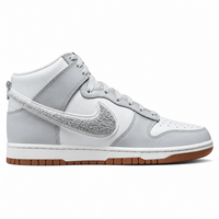 Nike Dunk High Retro Chenille Swoosh White Grey