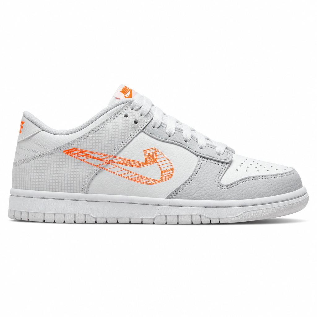 Nike Dunk Low 3D Swoosh White Grey