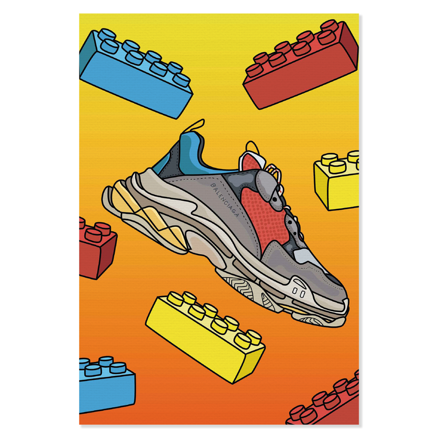 Obraz na płótnie Balenciaga Triple S Lego