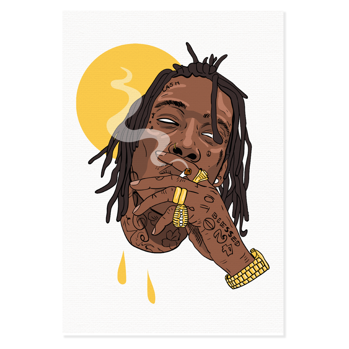 Canvas print Smoke Wiz Khalifa