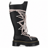Rick Owens DRKSHDW x Dr Martens 1460 Quad Sole Pentalace Boot Black