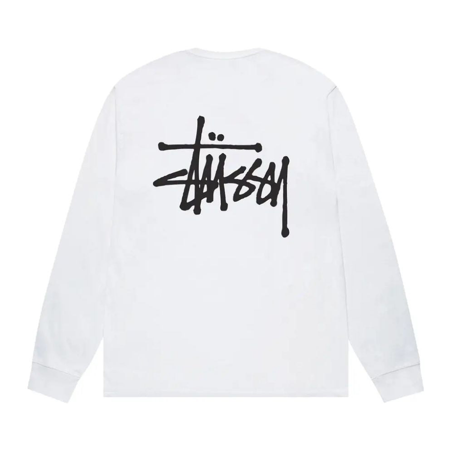 Stussy Basic Long Sleeve Tee White