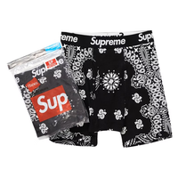 Czarne Bokserki Supreme Hanes Bandana Boxer Black