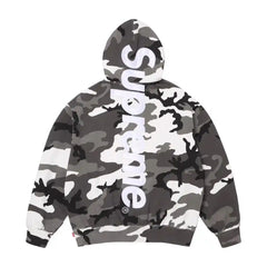 Supreme Satin Applique Hooded Sweatshirt (SS26) Snow Camo