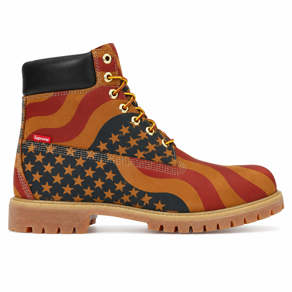 Supreme x Timberland 6' Boot Stars & Stripes Wheat