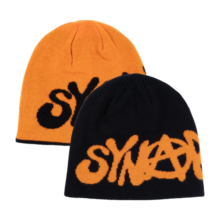 Synaworld Reversible Synarchy Beanie – Black/Orange