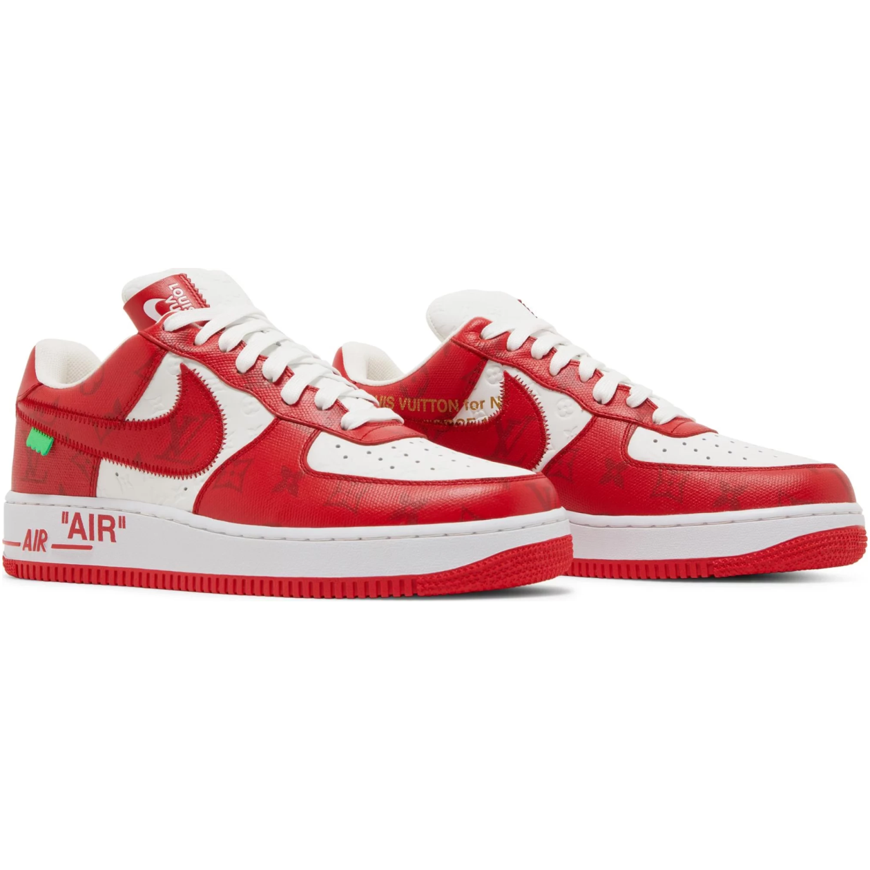 Louis Vuitton x Air Force 1 Low White Comet Red – Sneakers Joint