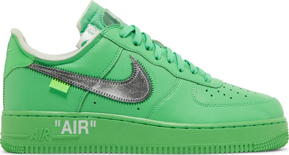 Nike air force neon green hot sale off white